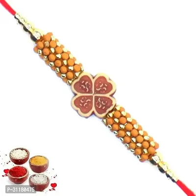 Designer Pendant Rakhi with Roli Chawal For Brothers-thumb0