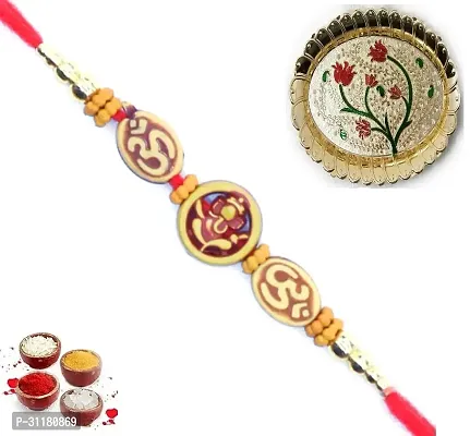 Designer Pendant Rakhi with Roli Chawal For Brothers-thumb0