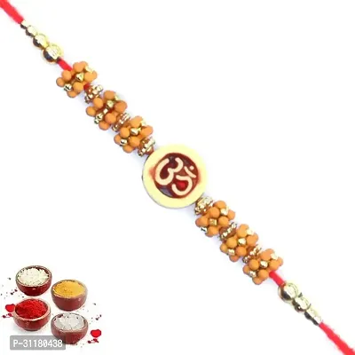 Designer Pendant Rakhi with Roli Chawal For Brothers-thumb0