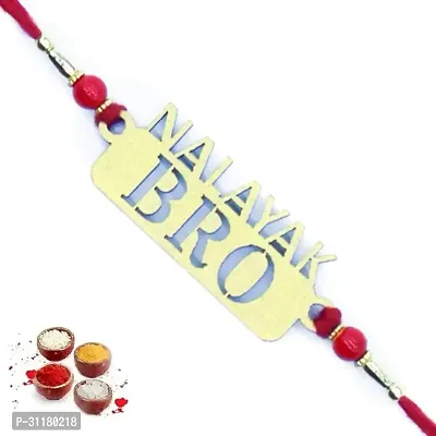 Designer Pendant Rakhi With Roli Chawal For Brothers-thumb0