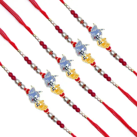 Designer Pendant Rakhi Pack of 5 For Brothers