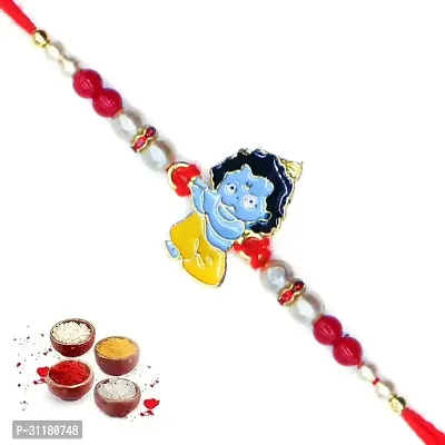 Designer Pendant Rakhi with Roli Chawal For Brothers-thumb0