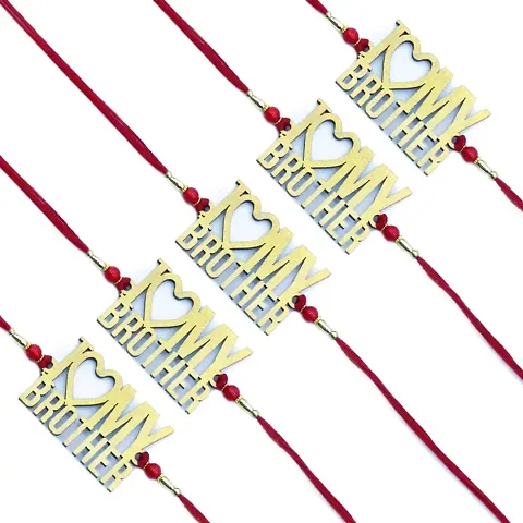 Designer Pendant Rakhi Pack of 5 For Brothers