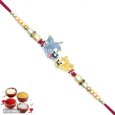 Designer Pendant Rakhi with Roli Chawal For Brothers-thumb0