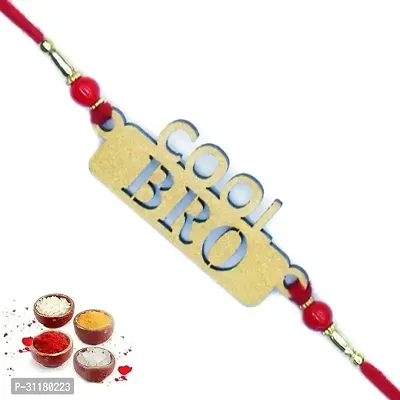 Designer Pendant Rakhi With Roli Chawal For Brothers-thumb0