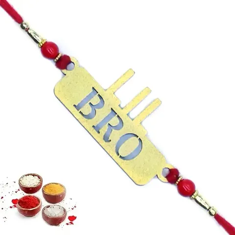 Designer Pendant Rakhi with Roli Chawal For Brothers