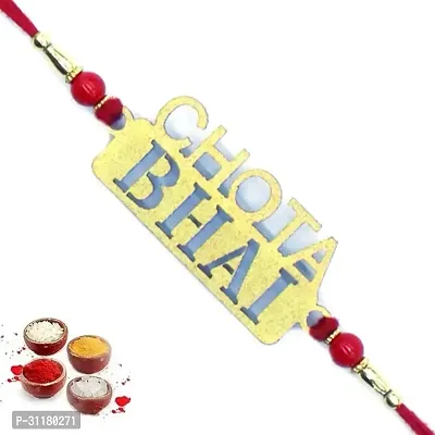 Designer Pendant Rakhi with Roli Chawal For Brothers-thumb0