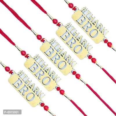 Tharki Bro  Pendant Set of Five Rakhi For Brother | Designer Rakhi | Premium Rakhi | Rakhi For Rakshabandhan For Brother  GH13-5-thumb0