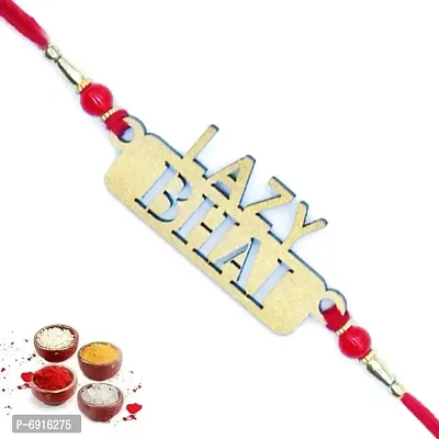 Lazy Bhai  Pendant Set of One Rakhi For Brother | Designer Rakhi | Premium Rakhi | Rakhi For Rakshabandhan For Brother  GH18-1-thumb0