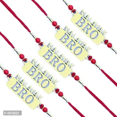 Nalayak Bro  Pendant Set of Five Rakhi For Brother | Designer Rakhi | Premium Rakhi | Rakhi For Rakshabandhan For Brother  GH22-5