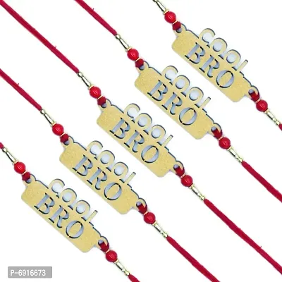 Cool Bro  Pendant Set of Five Rakhi For Brother | Designer Rakhi | Premium Rakhi | Rakhi For Rakshabandhan For Brother  GH23-5-thumb0