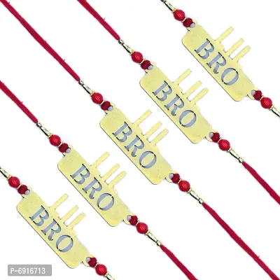 Lil Bro  Pendant Set of Five Rakhi For Brother | Designer Rakhi | Premium Rakhi | Rakhi For Rakshabandhan For Brother  GH24-5