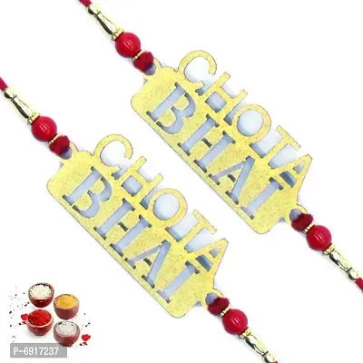 Chota Bhai  Pendant Set of Two Rakhi For Brother | Designer Rakhi | Premium Rakhi | Rakhi For Rakshabandhan For Brother  GH32-2-thumb0