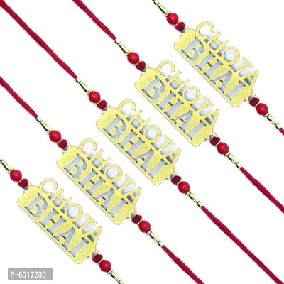 Chota Bhai  Pendant Set of Five Rakhi For Brother | Designer Rakhi | Premium Rakhi | Rakhi For Rakshabandhan For Brother  GH32-5-thumb0