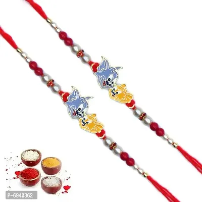 Tom And Jerry Kids Rakhi Set of Two Rakhi For Brother | Designer Rakhi | Premium Rakhi | Rakhi For Rakshabandhan-thumb0