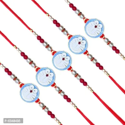 Doremon Kids Rakhi Set of Five Rakhi For Brother | Designer Rakhi | Premium Rakhi | Rakhi For Rakshabandhan-thumb0