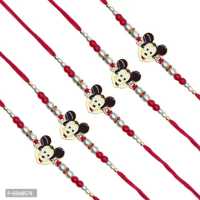 Mickey Mouse Kids Rakhi Set of Five Rakhi For Brother | Designer Rakhi | Premium Rakhi | Rakhi For Rakshabandhan-thumb0