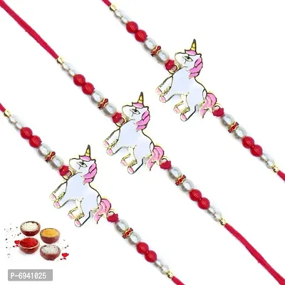 Horse Kids Rakhi Set of Three Rakhi For Brother | Designer Rakhi | Premium Rakhi | Rakhi For Rakshabandhan-thumb0