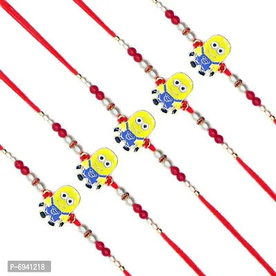 Minion Kids Rakhi Set of Five Rakhi For Brother | Designer Rakhi | Premium Rakhi | Rakhi For Rakshabandhan