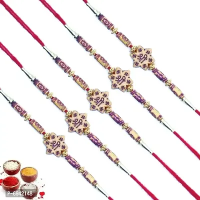 Set of Five Rakhi For Brother |  Send Rakhi to India For Brother |  Designer Rakhi | Premium Rakhi | Rakhi For Rakshabandhan For Brother GH6004-5