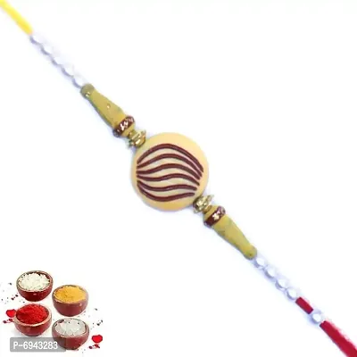 Set of One Rakhi For Brother | Send Rakhi to India For Brother | Designer Rakhi | Premium Rakhi | Rakhi For Rakshabandhan For Brother GH7304-1-thumb0