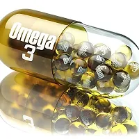 MADMEX Omega 3 Fish Oil 1000mg [360mg EPA  240mg DHA, 60 Softgel]  (60+60 No) , omega3 capsule-thumb2