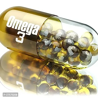 MADMEX Omega 3 Fish Oil 1000mg [360mg EPA  240mg DHA, 60 Softgel]  (60+60 No) , omega3 capsule-thumb3