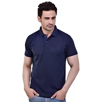 SMAN Stylish Men's Regular fit Half Sleeve Polyester Polo T-Shirt Combo Pack of 2-thumb3