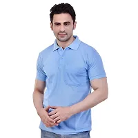 SMAN Stylish Men's Regular fit Half Sleeve Polyester Polo T-Shirt Combo Pack of 2-thumb1