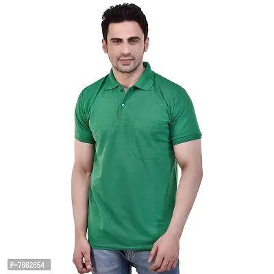 SMAN Men's Polo T-Shirt Regular Fit Polyester Half Sleeve with Pocket Combo Pack of 2-thumb3