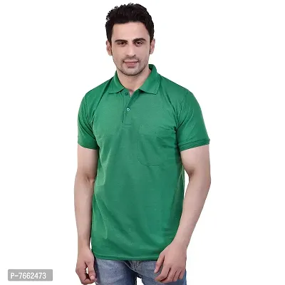 SMAN Stylish Men's Regular fit Half Sleeve Polyester Polo T-Shirt Combo Pack of 2-thumb2