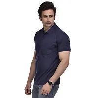 SMAN Men's Polo T-Shirt Regular fit, Polyester, Half Sleeve, with Pocket Combo Pack of 2 | Navy-Blue, Black |-thumb3