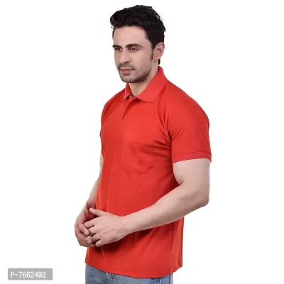 SMAN Stylish Men's Regular fit Half Sleeve Polyester Polo T-Shirt Combo Pack of 2-thumb4