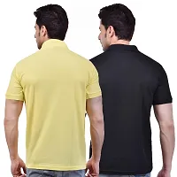 SMAN Men's Polo T-Shirt Regular fit Polyester Half Sleeve with Pocket Combo Pack of 2-thumb1