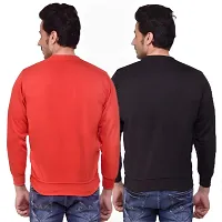 SMAN Round Neck Full Sleeve Men's Sweatshirt for Winter Combos Pack of 2 (Multi Colors)-thumb1