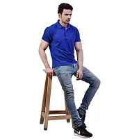 SMAN Men's Polo T-Shirt Regular fit Polyester Half Sleeve with Pocket Combo Pack of 2-thumb3