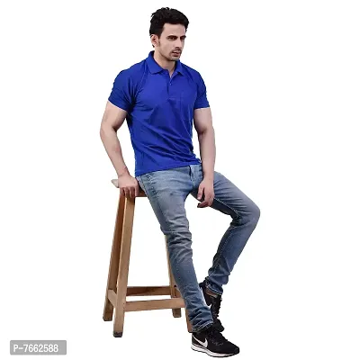 SMAN Men's Polo T-Shirt Regular fit Polyester Half Sleeve with Pocket Combo Pack of 2-thumb4