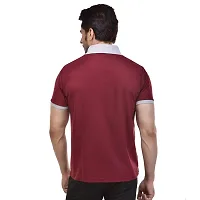 SMAN Men's Polo T-Shirt Regular Fit Polyester Half Sleeve Combo Pack of 2 (Maroon  Navy Blue, M)-thumb4