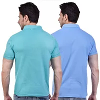 SMAN Men's Polo T-Shirt Regular Fit Half Sleeve Multi Color Combo Pack of 2-thumb1