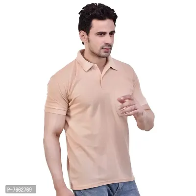 SMAN Men's Regular Fit Polo T Shirt with Half Sleeve and Pocket Combo Pack of 2 | Multi Color |-thumb5