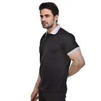 SMAN Men's Polo T-Shirt Regular Fit Polyester Half Sleeve Contrast Colour Combo Pack of 2-thumb2