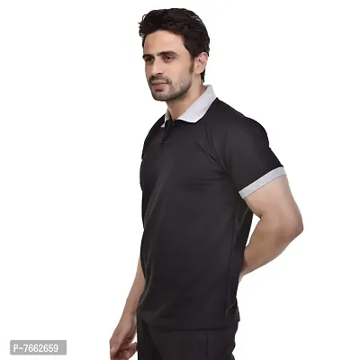 SMAN Men's Polo T-Shirt Regular Fit Polyester Half Sleeve Contrast Colour Combo Pack of 2-thumb3