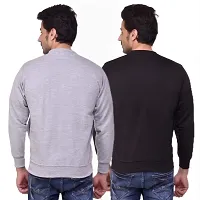 SMAN Round Neck Full Sleeve Men's Sweatshirt for Winter Combos Pack of 2 (Multi Colors)-thumb1