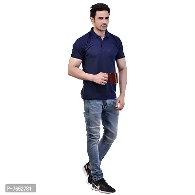 SMAN Men's Regular Fit Polo T Shirt with Half Sleeve and Pocket Combo Pack of 2 | Multi Color |-thumb4