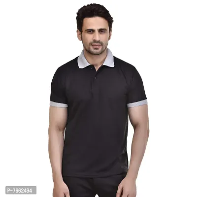 SMAN Men's Polo T-Shirt Regular Fit Polyester Half Sleeve Contrast Colour Combo Pack of 2-thumb3