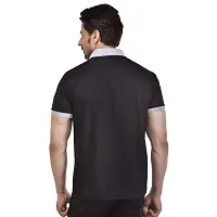 SMAN Men's Polo T-Shirt Regular Fit Polyester Half Sleeve Contrast Colour Combo Pack of 2 (Black  Black, 3XL)-thumb3