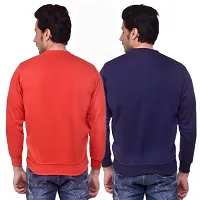 SMAN Round Neck Full Sleeve Men's Sweatshirt for Winter Combos Pack of 2 (Multi Colors)-thumb1