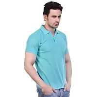 SMAN Men's Regular Fit Polo T Shirt with Half Sleeve and Pocket Combo Pack of 2 | Multi Color |-thumb4