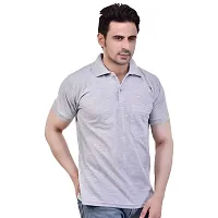 SMAN Men's Regular Fit Polo T Shirt with Half Sleeve and Pocket Combo Pack of 2 | Multi Color |-thumb4