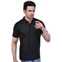 SMAN Men's Regular Fit Polo T Shirt with Half Sleeve and Pocket Combo Pack of 2 | Multi Color |-thumb4